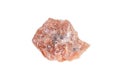 Orange calcite mineral stone, isolated on white background Royalty Free Stock Photo