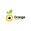 Orange Camera Logo Design Inspiration Royalty Free Stock Photo