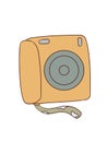 Orange camera vector illustration on white background Royalty Free Stock Photo