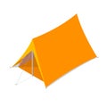 Orange Camping Tent. Vector