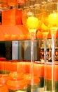 Orange candles Royalty Free Stock Photo