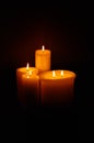 Orange candles Royalty Free Stock Photo