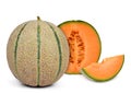 Orange cantaloupe melon