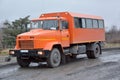 Orange car for transportation of people