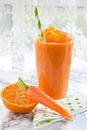 Orange and carrot smoothie