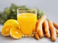 Orange and carrots juice Royalty Free Stock Photo