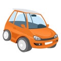 Orange cartoon car Royalty Free Stock Photo