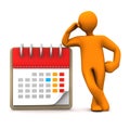 Manikin Calendar Royalty Free Stock Photo
