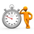 Stopwatch Manikin Royalty Free Stock Photo