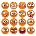 Orange cartoon round characters