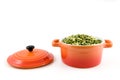 Orange casserole with split peas Royalty Free Stock Photo