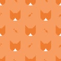 Orange Cat Background Flat vector Royalty Free Stock Photo