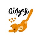 Set of Orange Cats. Vector Royalty Free Stock Photo