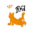 Set of Orange Cats. Vector Royalty Free Stock Photo