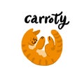 Set of Orange Cats. Vector Royalty Free Stock Photo