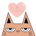 orange cat thanking