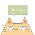 orange cat thanking