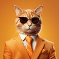 Orange Suit Cat: Photorealistic Portraiture With A Corporate Punk Twist