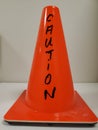 Orange caution cone