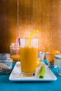 Orange and celery juice Royalty Free Stock Photo