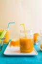 Orange and celery juice Royalty Free Stock Photo