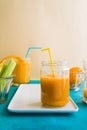 Orange and celery juice Royalty Free Stock Photo