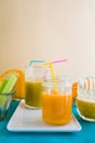 Orange and celery juice Royalty Free Stock Photo