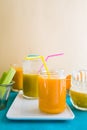 Orange and celery juice Royalty Free Stock Photo