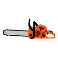 Orange Chainsaw Isolated on White Background Royalty Free Stock Photo