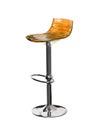 Orange chair bar stool isolated on a white background Royalty Free Stock Photo