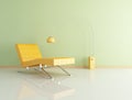 Orange chaise lounge Royalty Free Stock Photo