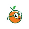 Orange character glasses logo icon