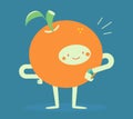 Orange Character Looking at a Watch