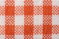 Orange Checked Kitchen Towel Texture Royalty Free Stock Photo