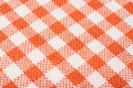 Orange Checked Kitchen Towel Texture Royalty Free Stock Photo