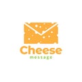 Orange Cheese With Mail Logo Design Vector Graphic Symbol Icon Sign Illustration Creative Idea