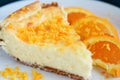 Orange Cheesecake Close-Up Royalty Free Stock Photo