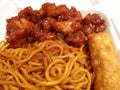 Orange Chicken & Lo Mein Royalty Free Stock Photo