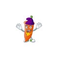 Orange chili mascot cartoon style as an Elf Royalty Free Stock Photo