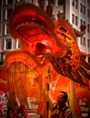 Orange Chinese Dragon Flies Through San Francisco Streets