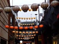 Orange Chinese Traditional Lanterns Chinatown Royalty Free Stock Photo