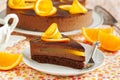 Orange Chocolate Mousse Cake Royalty Free Stock Photo