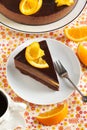 Orange Chocolate Mousse Cake Royalty Free Stock Photo