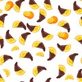 Orange in chocolate Royalty Free Stock Photo