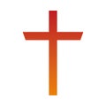 Orange Christian and catholic cross silhouette vector design Royalty Free Stock Photo