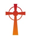 Orange Christian and catholic cross silhouette vector design Royalty Free Stock Photo