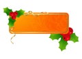 Orange christmas label