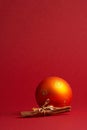 Orange christmas tree ball - orange Weihnachtskugel Royalty Free Stock Photo