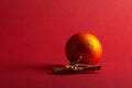 Orange christmas tree ball - orange Weihnachtskugel Royalty Free Stock Photo