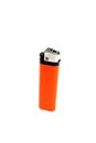 Orange cigarette lighter isolated Royalty Free Stock Photo